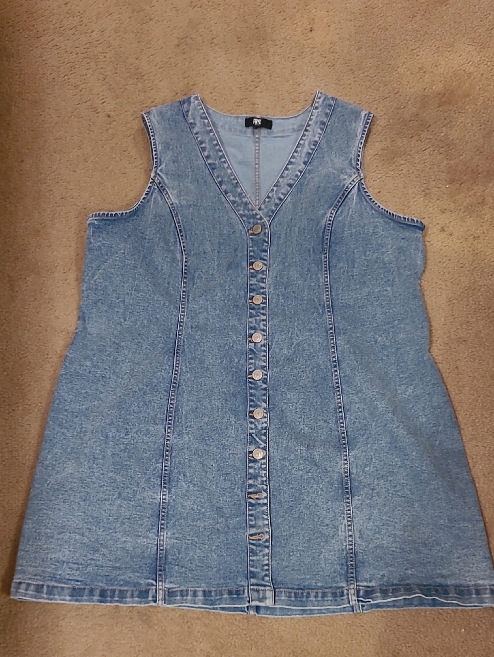 Frye Light Blue Denim Midi Dress